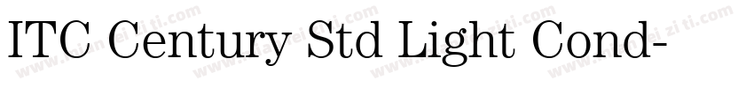 ITC Century Std Light Cond字体转换